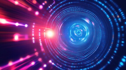 Fototapeta premium Abstract Neon Tunnel