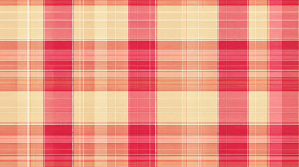 Abstract red and yellow plaid pattern seamless texture background