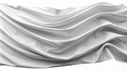 Obraz premium White Blank Flag Isolated on a White Background for Symbolic Representation of Peace, Surrender, or Neutrality in Food Photography Context