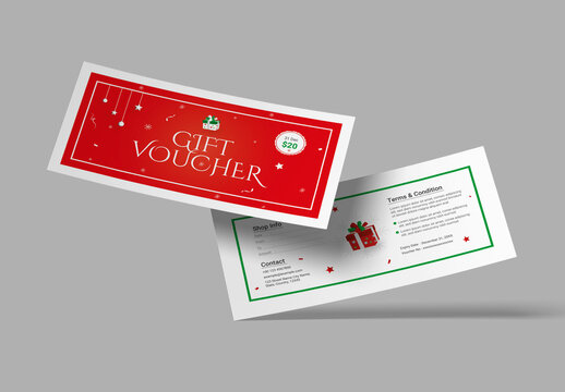 Christmas Gift Voucher Layout Design