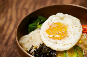 Bibimbap, Korean mixed rice with vegetable