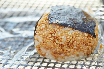 Rice ball, takeout lunch box