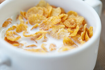 bowl of cereal with milk