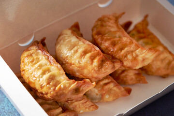 fried dumplings on a plate