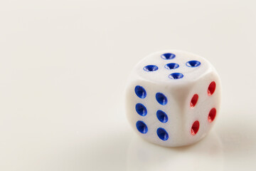 Dice on a white background