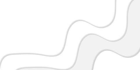 Wavy white and grey illustration. Abstract paper cut curve line background with shadow. abstract modern white and grey gradient curve background for website banner and presentation template design.