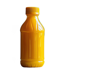 Yellow squeeze bottle isolated on transparent background, png file, no background png file