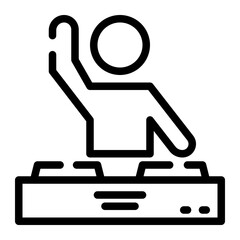 DJ playing music icon_1