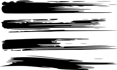 Brush strokes. Texture brushes and modern grunge brush lines. Png grunge brushes