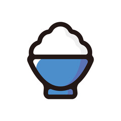 Rice outline icon for graphic design, apps and websites