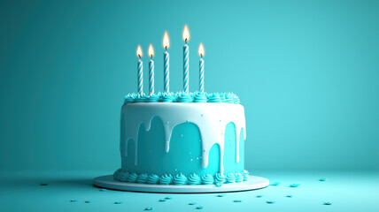 Celebrating Special Moments with a Beautiful Birthday Cake Adorned with Candles and Frosting for the Perfect Party Experience