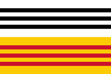 Flag of Loon op Zand Municipality (North Brabant or Noord-Brabant province, Kingdom of the Netherlands, Holland)