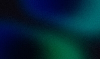Elegant gradient texture background. Abstract dark black blue green color flow grainy, vibrant, glowing, noisy texture website header, cover, poster