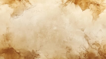 Obraz premium Vintage-inspired abstract beige watercolor background with a textured old paper feel, accented by organic stains and splatters in soft sepia tones. This high-resolution design is perfect for banners, 