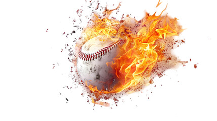 baseball on fire png transparent background