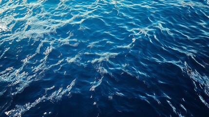 Obraz premium Blue rippled water texture background. water. Ultra realistic. Photorealistic