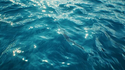 Obraz premium Blue rippled water texture background. water. Ultra realistic. Photorealistic