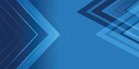 Blue triangle vector background geometric overlap layer on black space for text and background design