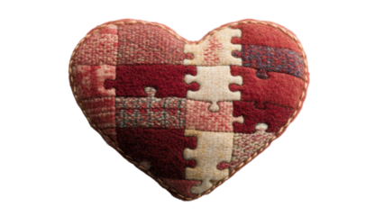 Cozy Puzzle Heart Decoration for Home