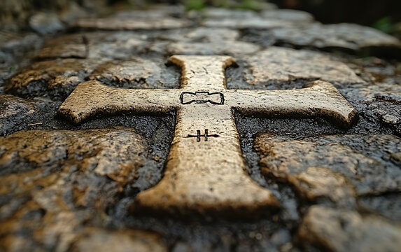 Iconic Knights Templar Symbols: Cross Pattee Close-Up