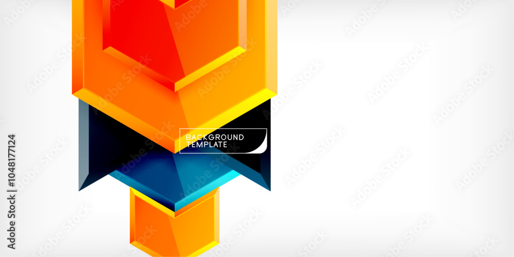 Aufkleber vector 3d arrow techno design template