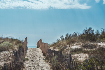 landscape with sky and clouds in the beach
