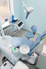 Modern dental clinic equipped with high-tech tools and comfortable seating for patient care in a serene environment