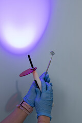 Dental clinic tools ready for patient care, emphasizing hygiene and safety during a treatment session
