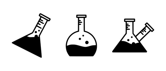 Obraz premium Test tube doodle icon