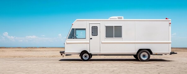 Healthcare accessibility shown with a mobile clinic parked in a community area