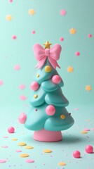 Colorful decorative Christmas tree figure.