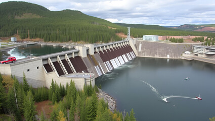 La Gabelle Hydro-electric dam in Quebec