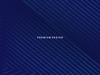 Premium background design with diagonal dark blue stripes pattern. Vector horizontal template for digital lux business banner, contemporary formal invitation, luxury voucher, prestigious gift certific