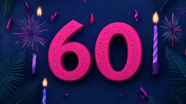 Colorful Celebration with Fireworks and Candles