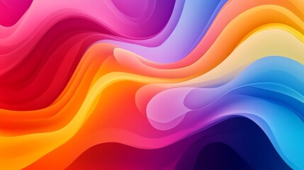 Fototapeta premium Experience a burst of color as vibrant shades blend fluidly, forming organic shapes that evoke energy and harmony, reminiscent of nature's essence.