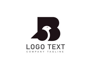 B letter bird Icon logo © Tushar