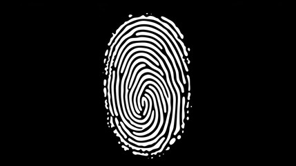 Fototapeta premium Minimalist Fingerprint on Simple Background