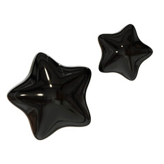 3D shiny glossy black Star Shape Graphic illustration