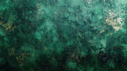 Obraz premium A luxurious green wallpaper with a velvet-like texture, creating a sense of warmth and elegance in any room.