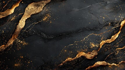 Fototapeta premium A luxury black background with subtle gold accents and a smooth matte finish, perfect for high-end product displays or elegant designs.