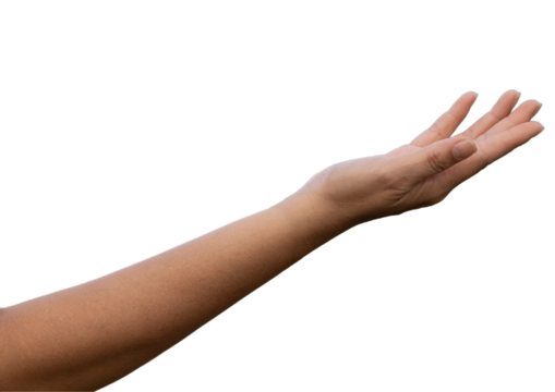 hand with elegant fingers is raised in a waving gesture, showcasing a gold bracelet on the wrist, adding a touch of fashion to the feminine look of the jewelry.