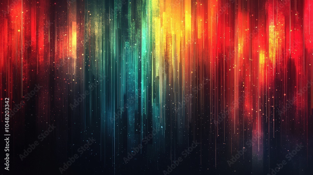 Poster a sleek depiction of an ai tool processing color patterns in an image, highlighting various shades o