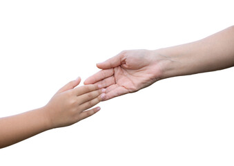 fingers of the child and adult intertwine, representing compassion and protection, emphasizing the bond of family and the warmth of friendship, guidance, and help.