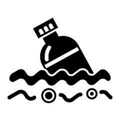 drink waste in sea icon