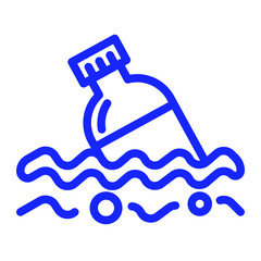 drink waste in sea icon