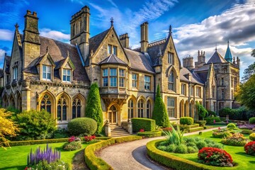 Fototapeta premium Elite Victorian Era School in England - Architectural Photography Masterpiece