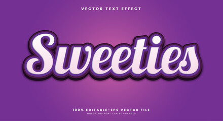 Sweeties font Editable Text effect Template