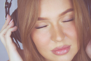 face of a beautiful young blonde european woman