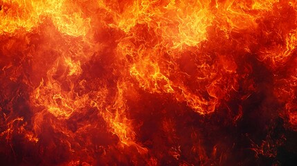 Fiery Barrier Intense Flames Symbolizing a Formidable Challenge to Overcome