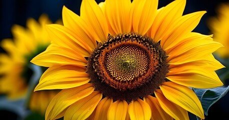 Fototapeta premium close-up of a sunflower (Helianthus annuus),
